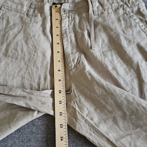Linea Pants Mens 36R Beige Linen Pockets Classic Drawstrings Minimalist Preppy - Picture 6 of 15